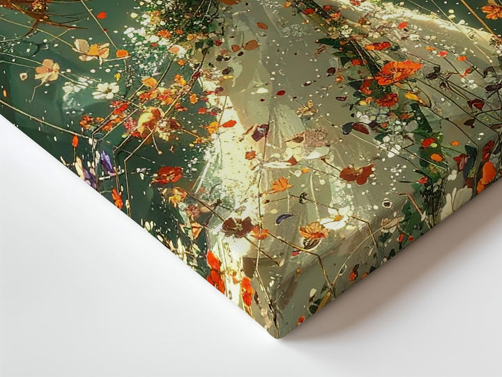 Flower Archer Canvas – Fantasy Woman with Floral Gown and Magic Arrow - Gifitto