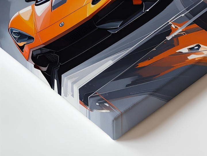 McLaren Senna in Orange Canvas – High-Contrast Supercar Art - Gifitto