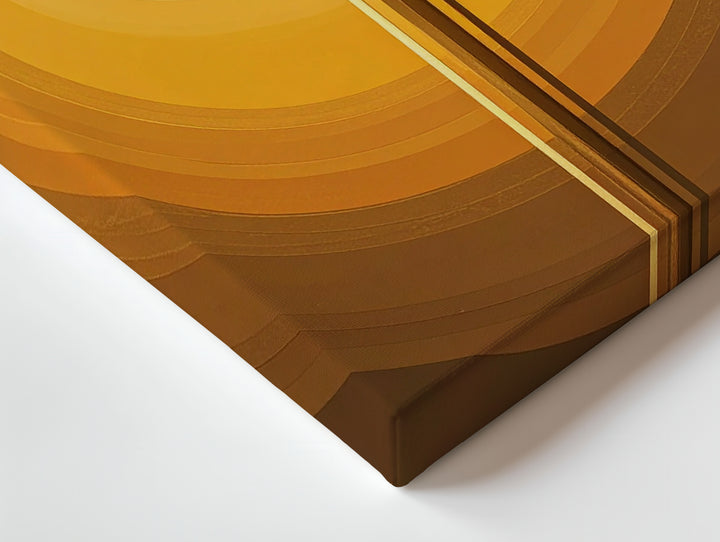 Minimalist Spaceship Ascension Canvas – Orange and Yellow Gradient Space Art - Gifitto