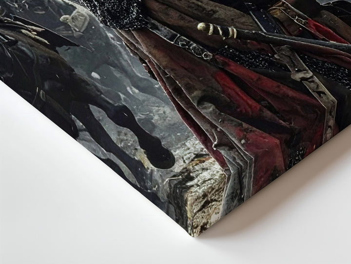 Last Stand Canvas – Epic Warrior vs. Cavalry Charge Wall Art - Gifitto
