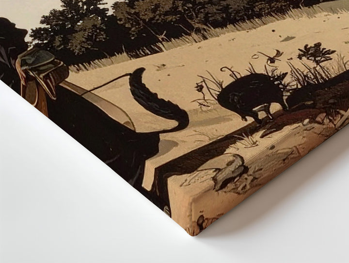 Mystical Wandering Cat Canvas – Feline Sage on Epic Journey - Gifitto