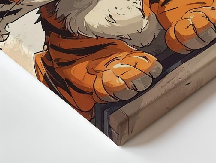 Playful Tigger Character Canvas – Vintage Nursery Wall Art - Gifitto