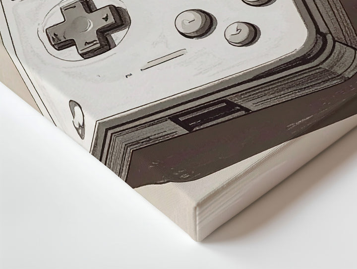 Retro Handheld Console Canvas – Minimalist Game Boy-Inspired Wall Art - Gifitto