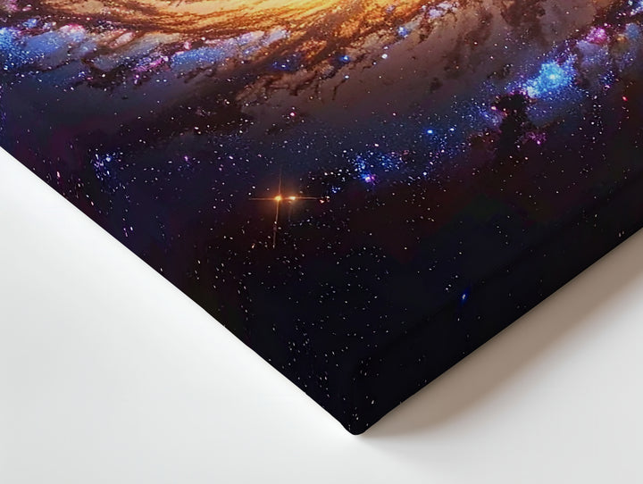 Spiral Galaxy Canvas – Vibrant Cosmic Art with Glowing Nebulae and Stars - Gifitto