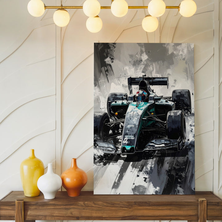 Mercedes-AMG Petronas F1 Car Canvas – High-Speed Racing Art featuring Lewis Hamilton - Gifitto