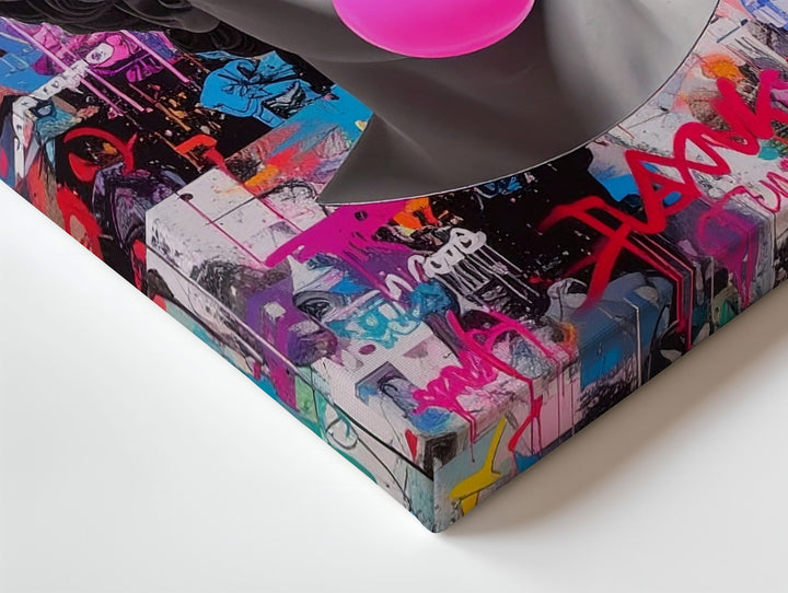 Classical Bust with Bubblegum Canvas – Graffiti and Pop Culture Fusion - Gifitto