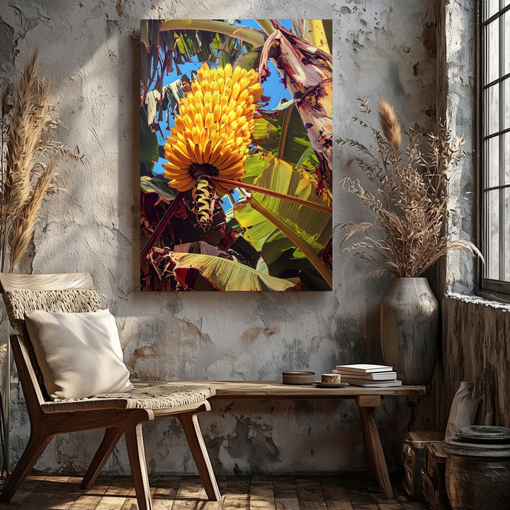 Tropical Banana Flower Canvas – Vibrant Photography of Banana Blossom - Gifitto