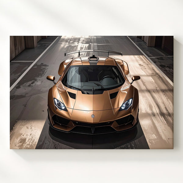 Bronze Lamborghini Aventador Canvas – Scissor Door Supercar in Cinematic Garage - Gifitto