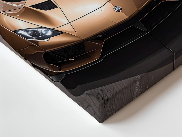 Bronze Lamborghini Aventador Canvas – Scissor Door Supercar in Cinematic Garage - Gifitto