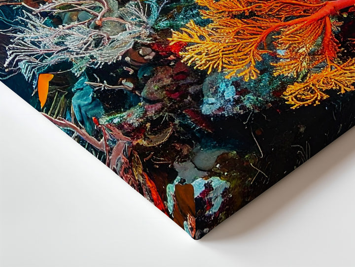 Fire Coral Wall Canvas – Vivid Close-Up of Reef Biodiversity - Gifitto
