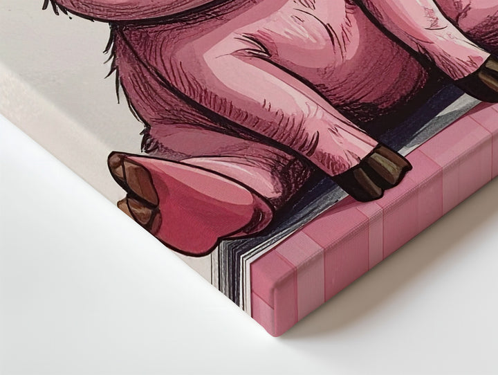 Gentle Piglet Character Canvas – Classic Nursery Wall Art - Gifitto