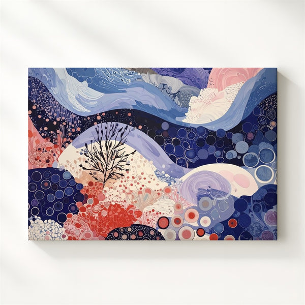 Dreamflow Abstract Canvas – Organic Motion Art with Dots & Waves - Gifitto