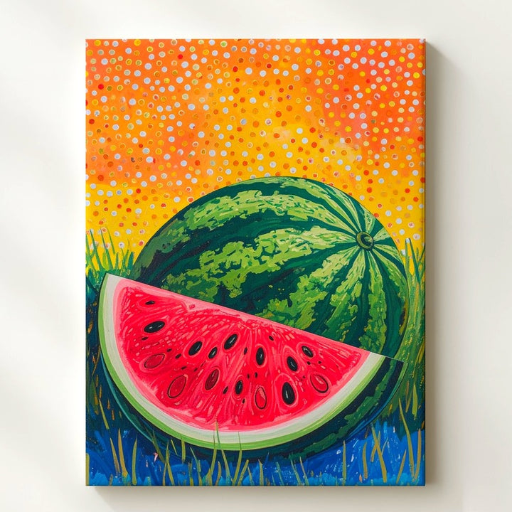 Pop-Art Watermelon Canvas – Bold & Graphic Summer Artwork - Gifitto