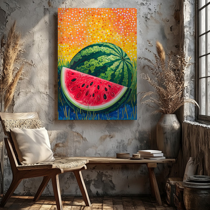 Pop-Art Watermelon Canvas – Bold & Graphic Summer Artwork - Gifitto