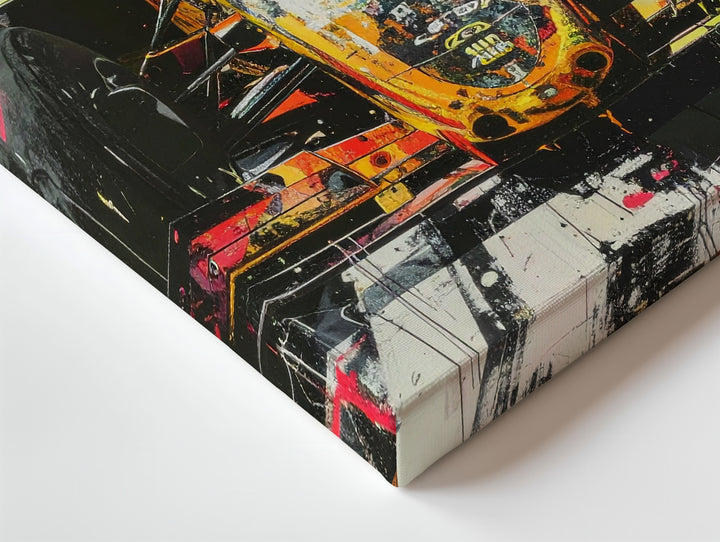 Abstract Formula 1 Car Canvas – Vibrant Racing Motion Art - Gifitto
