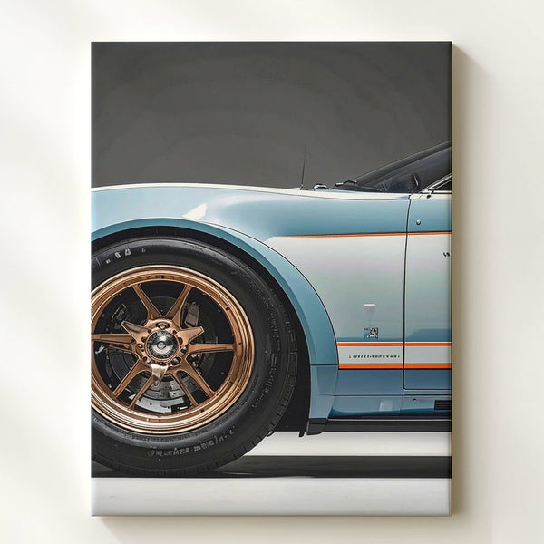 Gulf-Liveried Ford GT40 Canvas – Classic Racing Car Close-Up Art - Gifitto
