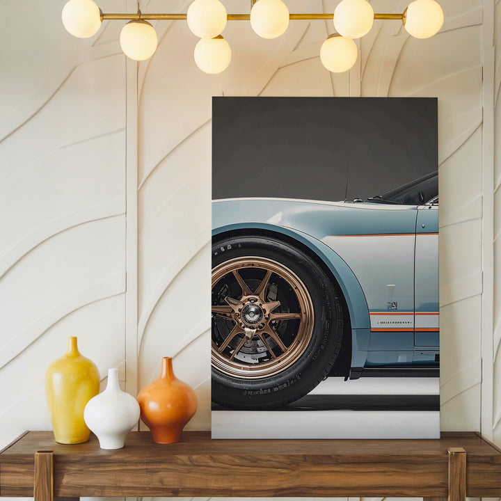 Gulf-Liveried Ford GT40 Canvas – Classic Racing Car Close-Up Art - Gifitto