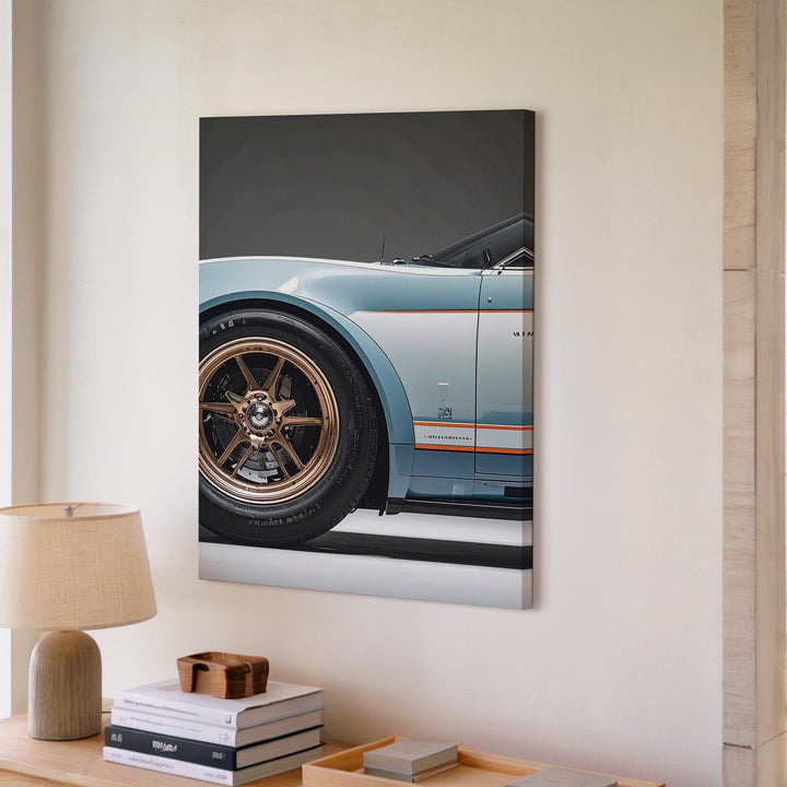 Gulf-Liveried Ford GT40 Canvas – Classic Racing Car Close-Up Art - Gifitto