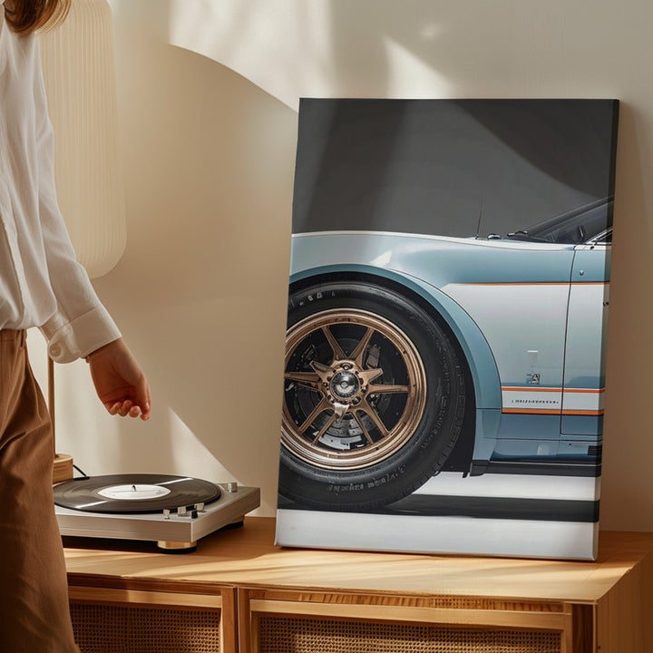 Gulf-Liveried Ford GT40 Canvas – Classic Racing Car Close-Up Art - Gifitto