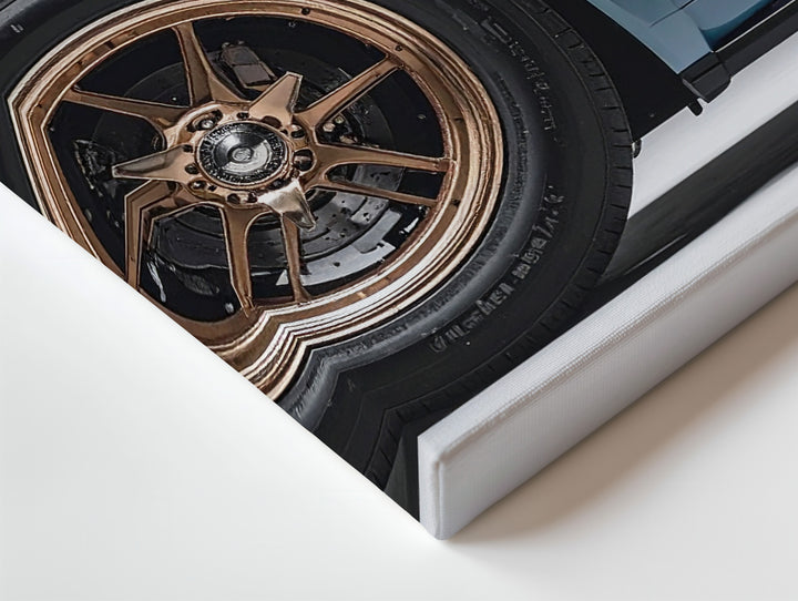 Gulf-Liveried Ford GT40 Canvas – Classic Racing Car Close-Up Art - Gifitto