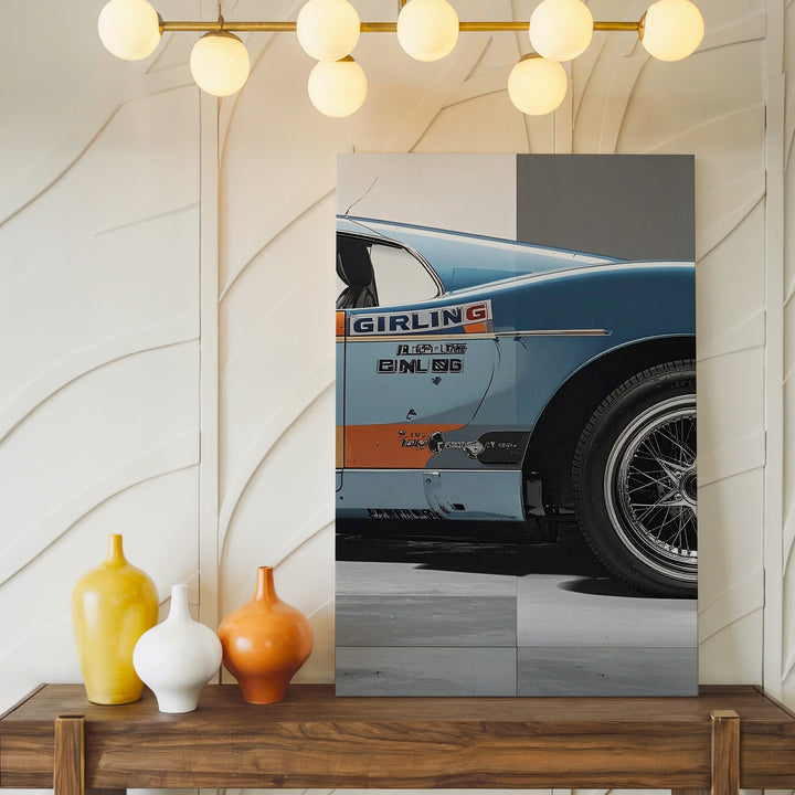 Gulf-Liveried Ford GT40 Close-Up Canvas – Vintage Racing Car Detail Art - Gifitto