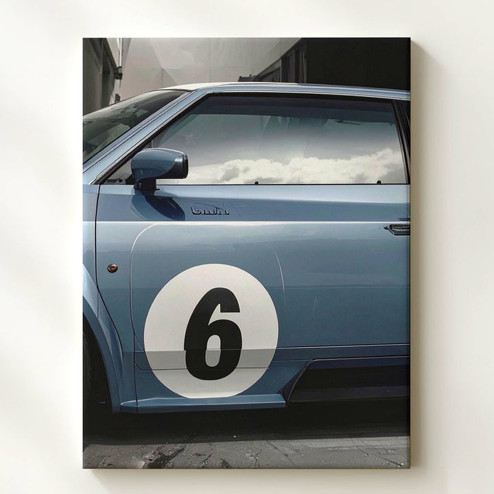 Gulf-Liveried Ford GT40 Side Panel Canvas – Vintage Racing Car Abstract Art - Gifitto
