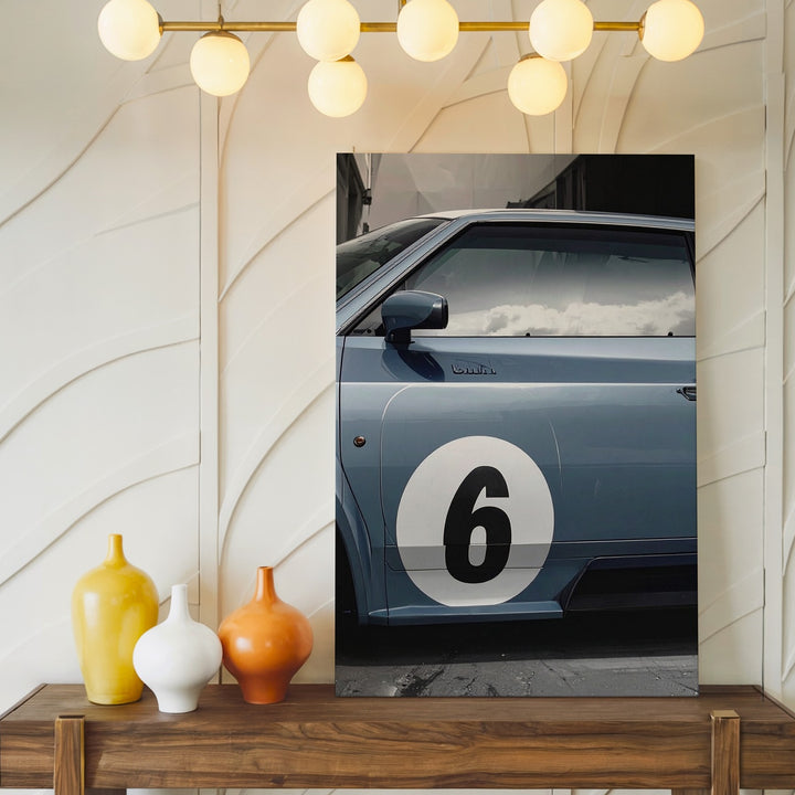 Gulf-Liveried Ford GT40 Side Panel Canvas – Vintage Racing Car Abstract Art - Gifitto