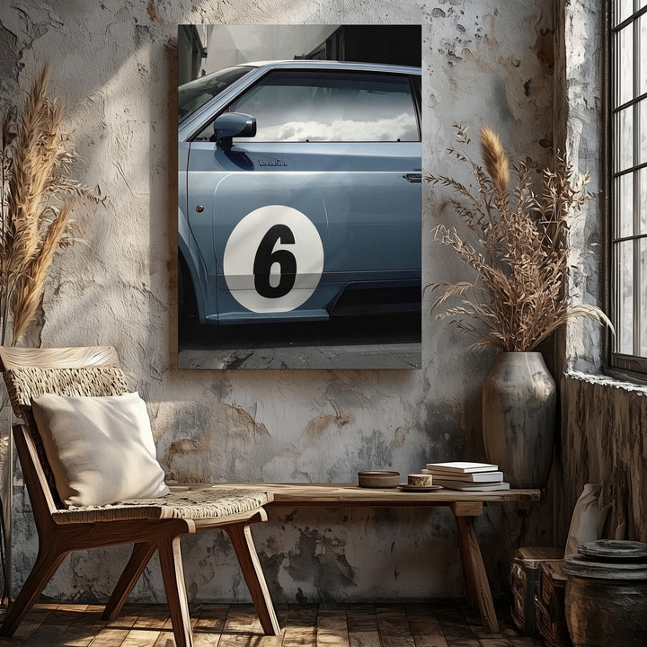 Gulf-Liveried Ford GT40 Side Panel Canvas – Vintage Racing Car Abstract Art - Gifitto