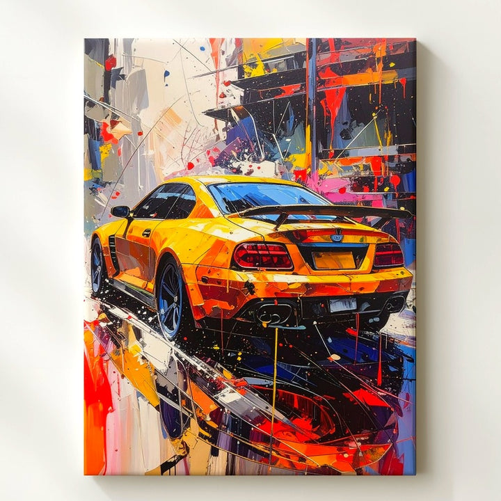 Porsche 911 GT3 RS Abstract Canvas – Dynamic Sports Car Art - Gifitto
