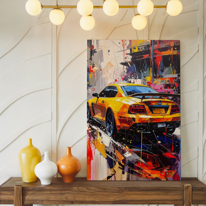 Porsche 911 GT3 RS Abstract Canvas – Dynamic Sports Car Art - Gifitto
