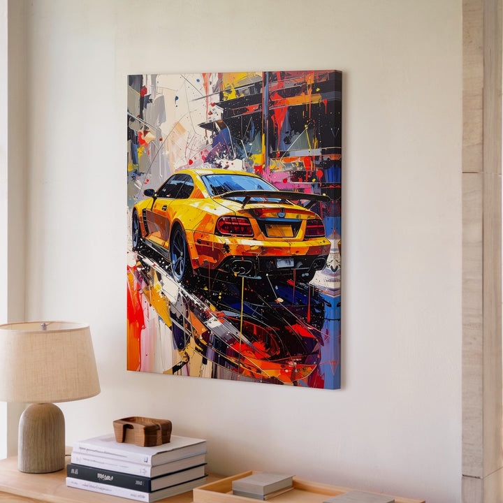 Porsche 911 GT3 RS Abstract Canvas – Dynamic Sports Car Art - Gifitto