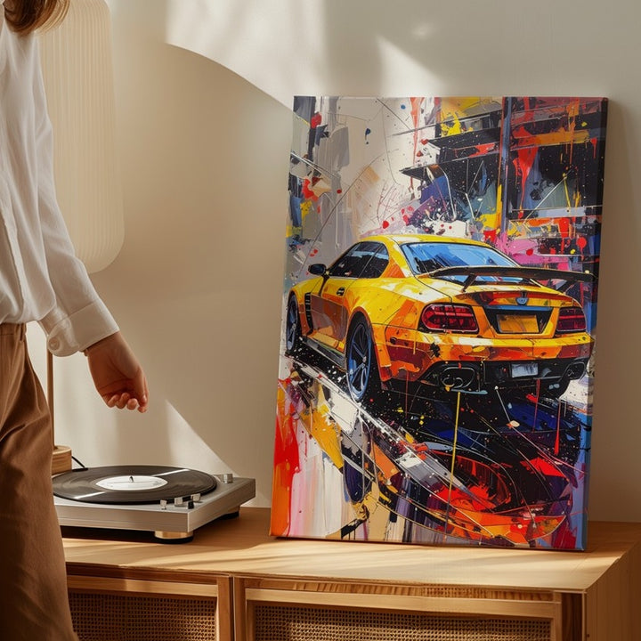 Porsche 911 GT3 RS Abstract Canvas – Dynamic Sports Car Art - Gifitto