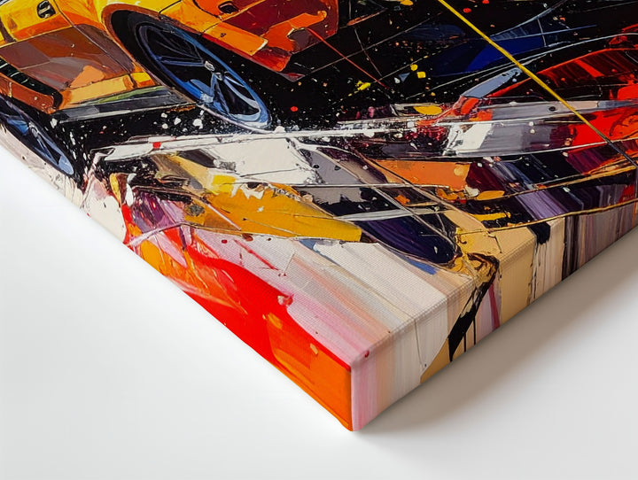 Porsche 911 GT3 RS Abstract Canvas – Dynamic Sports Car Art - Gifitto