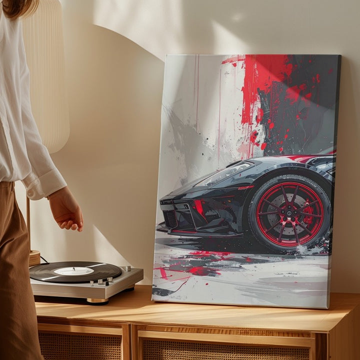 Porsche 911 GT3 RS Front View Canvas – Stylized Sports Car Art - Gifitto