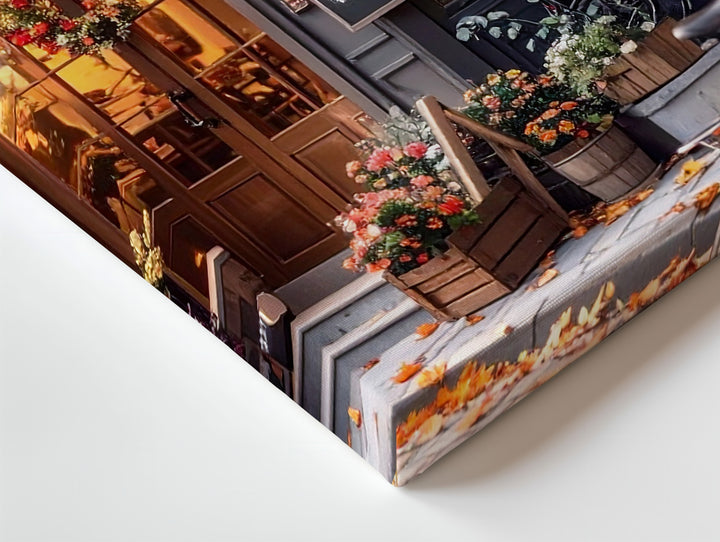 Maria’s Boutique Canvas – Autumn Floral Storefront Wall Art - Gifitto