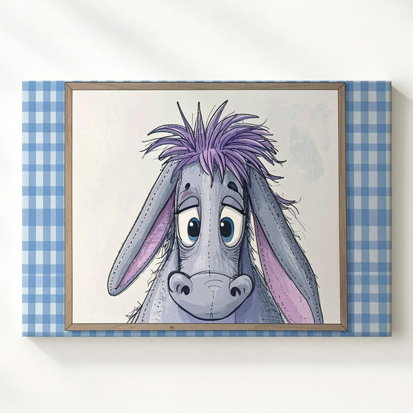 Tender Eeyore Character Canvas – Classic Nursery Wall Art - Gifitto
