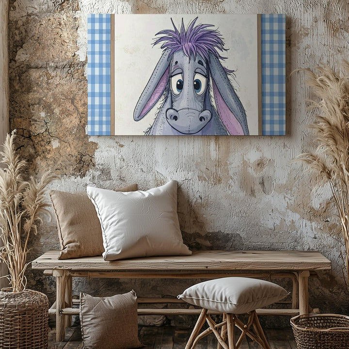 Tender Eeyore Character Canvas – Classic Nursery Wall Art - Gifitto