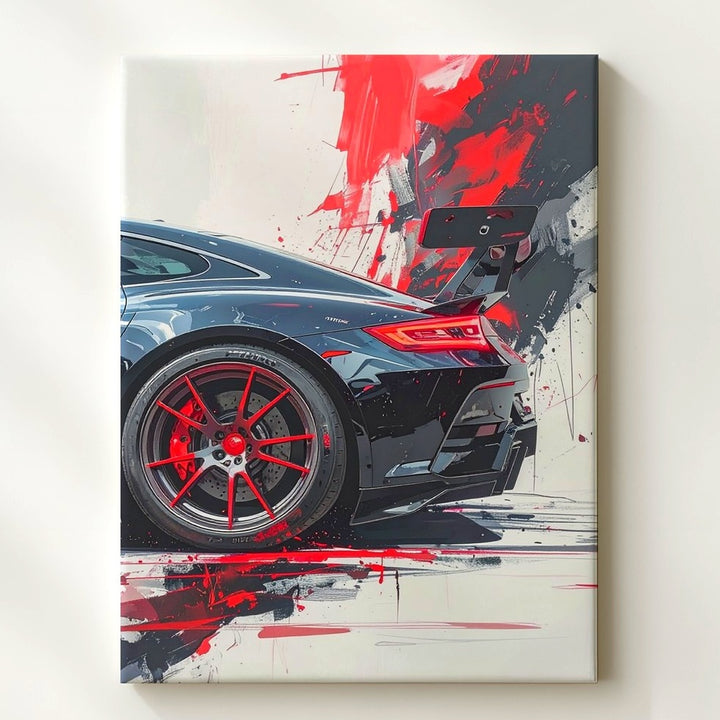 Porsche 911 GT3 RS Close-Up Canvas – Painterly Sports Car Art - Gifitto
