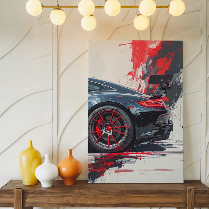 Porsche 911 GT3 RS Close-Up Canvas – Painterly Sports Car Art - Gifitto