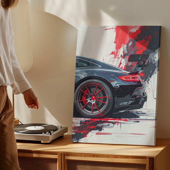 Porsche 911 GT3 RS Close-Up Canvas – Painterly Sports Car Art - Gifitto