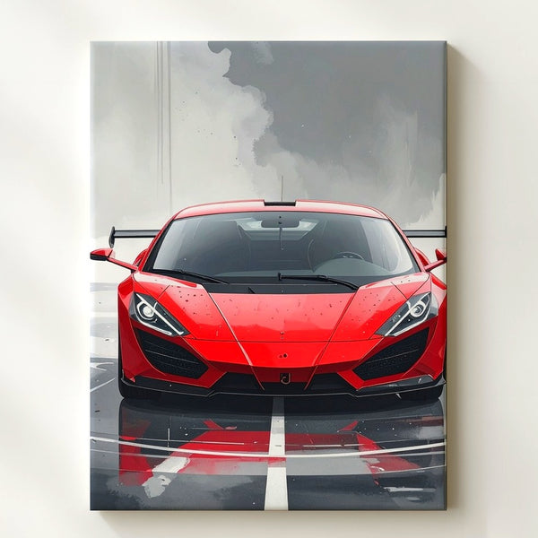 Ferrari LaFerrari Canvas – Dramatic Red Supercar Art - Gifitto