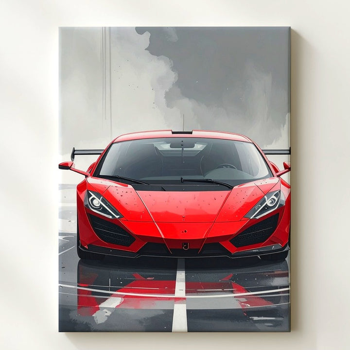 Ferrari LaFerrari Canvas – Dramatic Red Supercar Art - Gifitto