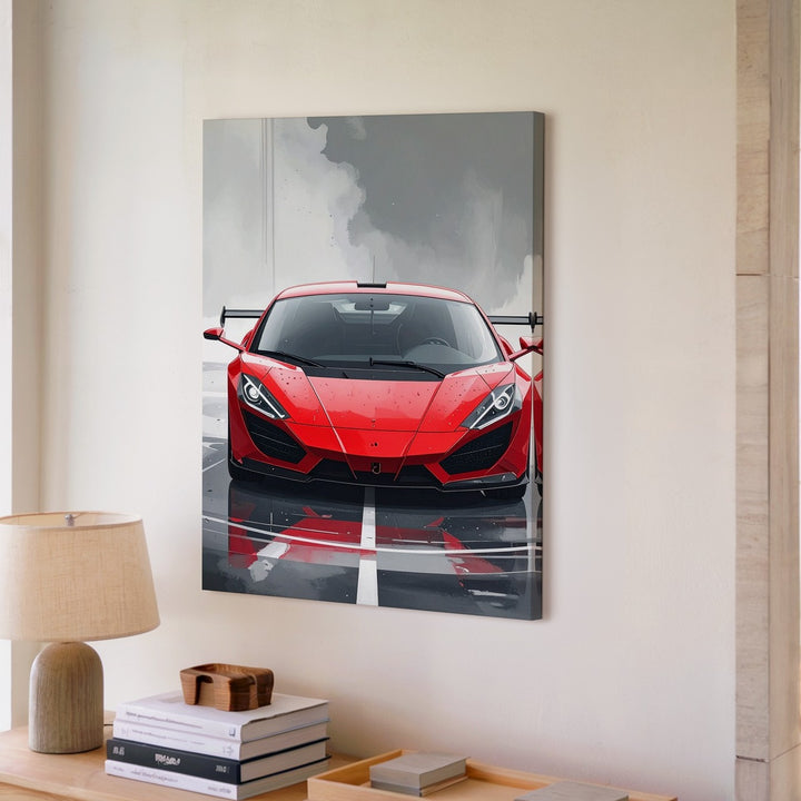 Ferrari LaFerrari Canvas – Dramatic Red Supercar Art - Gifitto