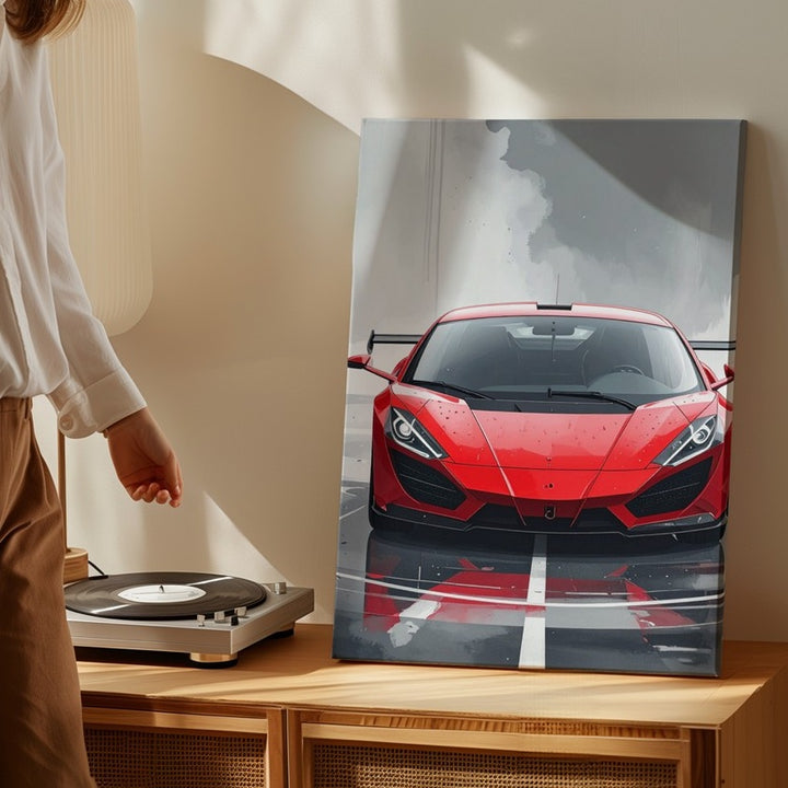 Ferrari LaFerrari Canvas – Dramatic Red Supercar Art - Gifitto