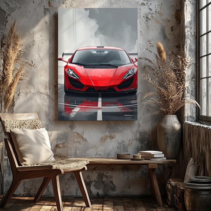 Ferrari LaFerrari Canvas – Dramatic Red Supercar Art - Gifitto