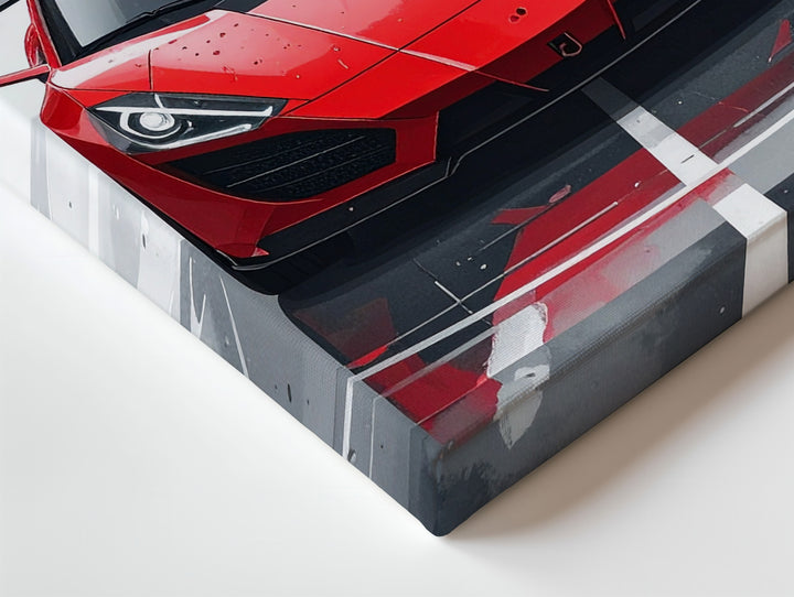 Ferrari LaFerrari Canvas – Dramatic Red Supercar Art - Gifitto