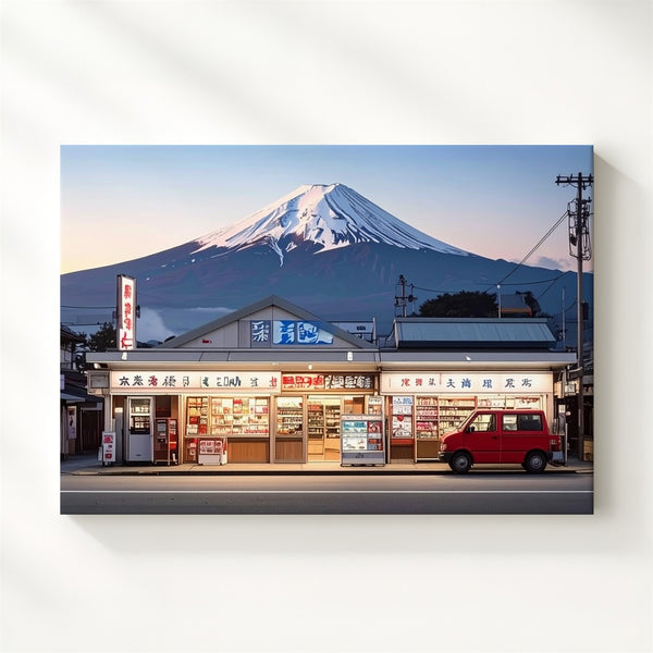 Mount Fuji & Lawson Twilight Canvas – Modern Japan Meets Timeless Tradition - Gifitto