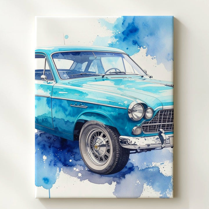 Classic Ford Mustang Coupe Canvas – Watercolor American Icon Art - Gifitto