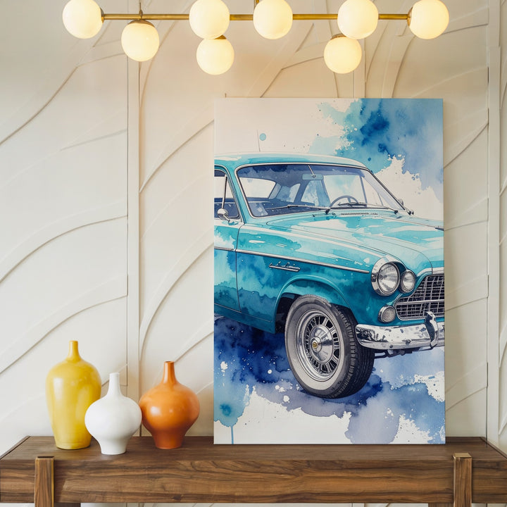 Classic Ford Mustang Coupe Canvas – Watercolor American Icon Art - Gifitto