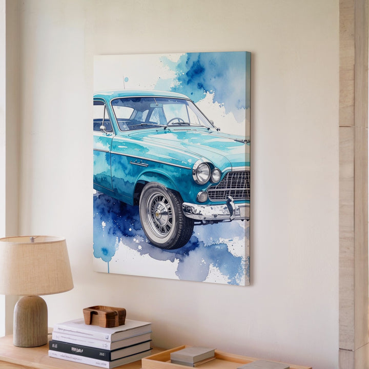 Classic Ford Mustang Coupe Canvas – Watercolor American Icon Art - Gifitto